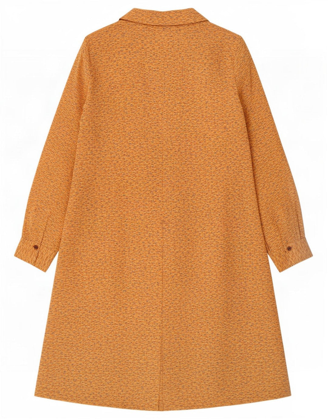 Abito lungo a maniche lunghe da donna vintage con motivo astratto UK 12 Giallo medio