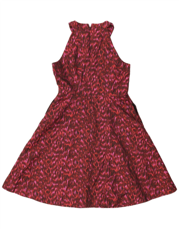 CALVIN KLEIN Womens Halter Dress US 10 Large Burgundy Flecked Polyester