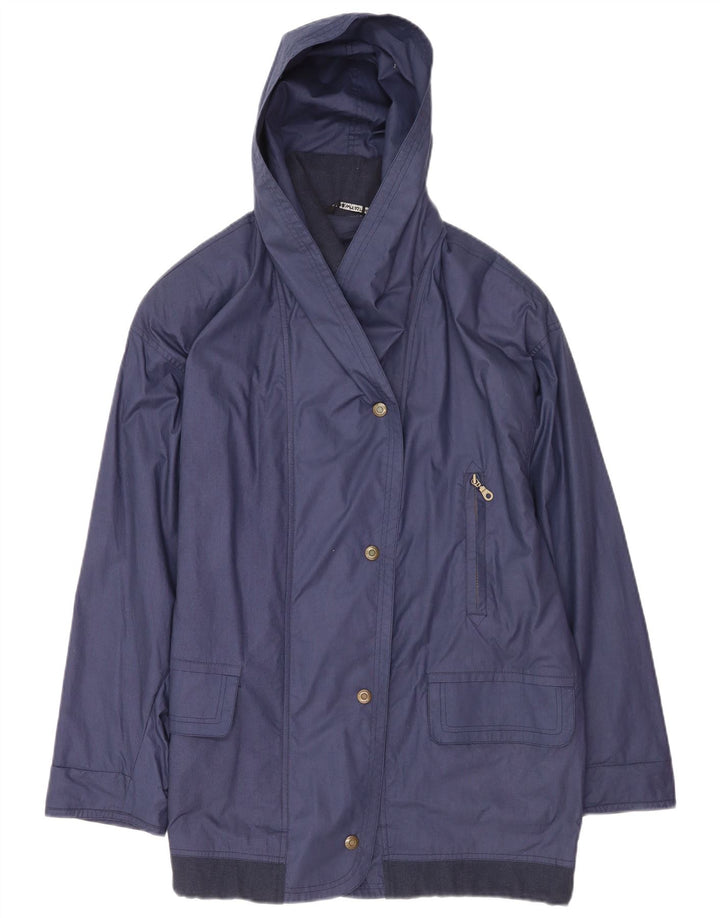 Cappotto oversize con cappuccio da donna New Fast EU 42 Large in cotone blu navy
