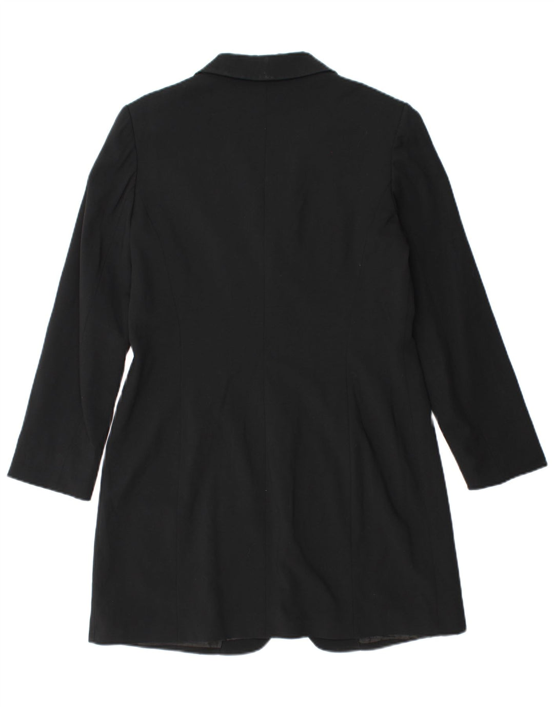 Giacca blazer vintage da donna lunga a 1 bottone IT 46 grande nera