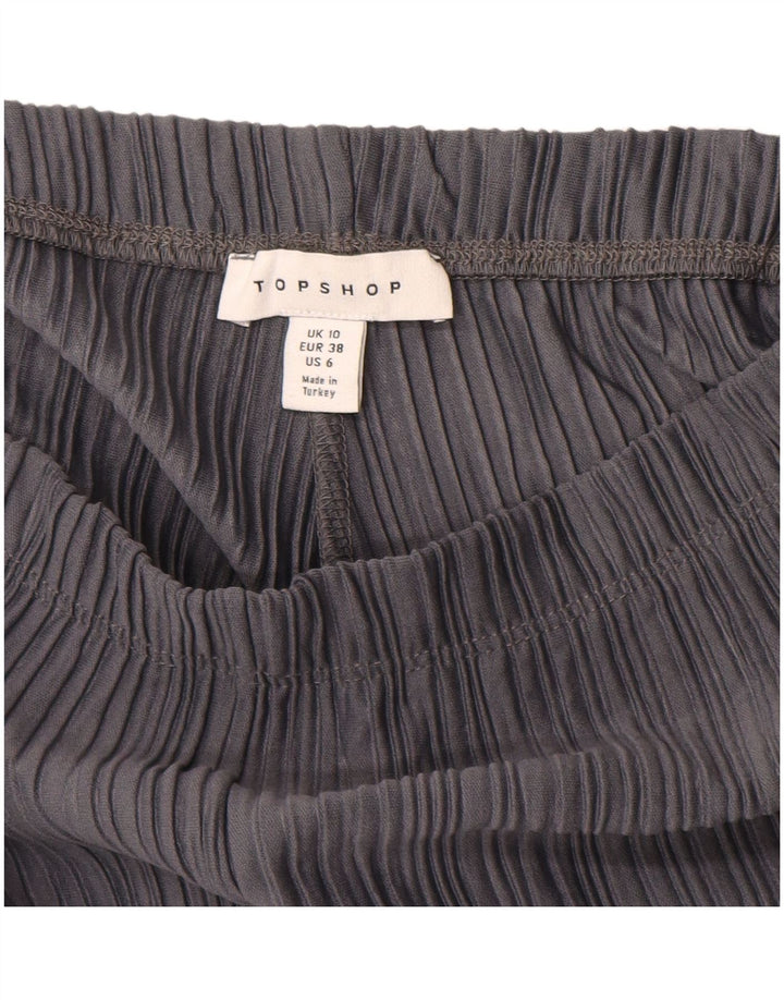 TOPSHOP Pantaloni da tuta da donna a gamba larga UK 10 Small Poliestere grigio