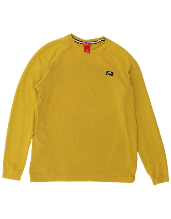 Felpa Nike Uomo Maglione Large Giallo Cotone