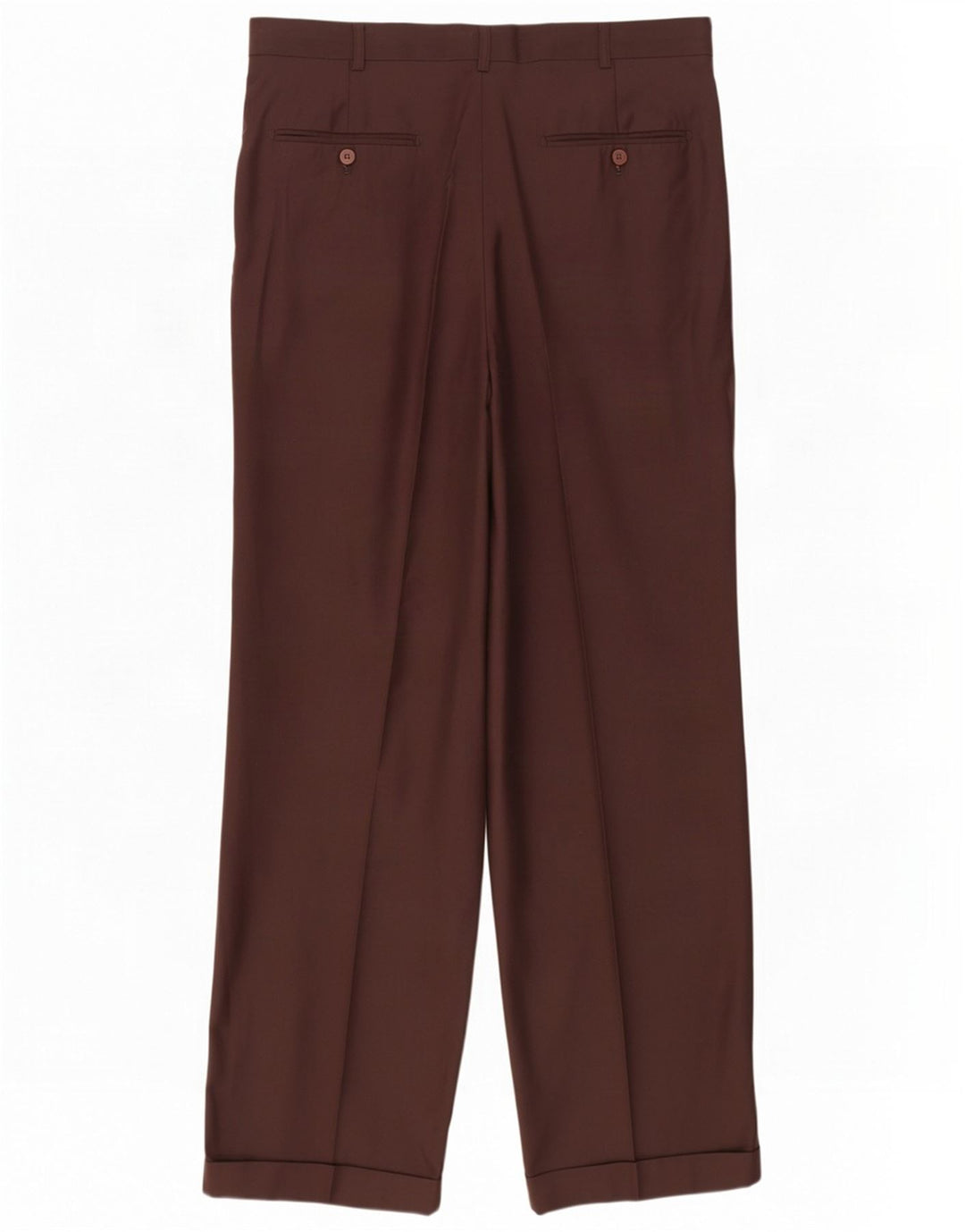 Pantaloni da abito con pegging da uomo Pierre Cardin W34 L29 Lana marrone