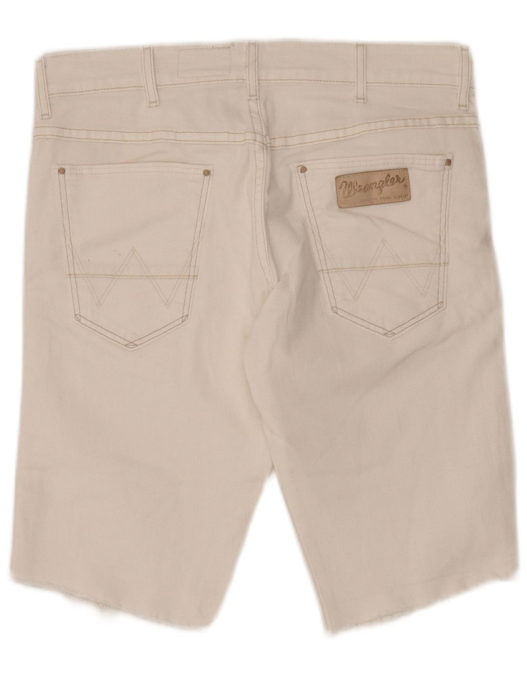 Pantaloncini di jeans Wrangler da uomo Vegas W31 cotone bianco medio