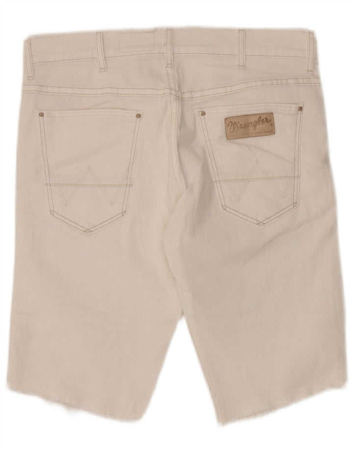 Pantaloncini di jeans Wrangler da uomo Vegas W31 cotone bianco medio
