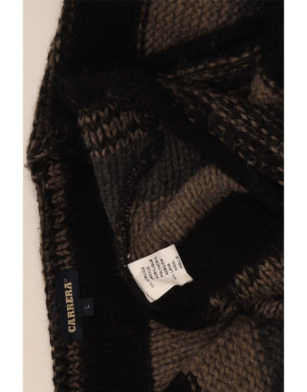Maglione da uomo con scollo a V Carrera, acrilico a righe grandi multicolori