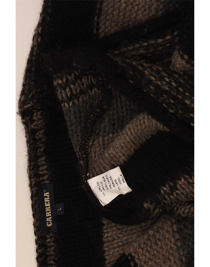 Maglione da uomo con scollo a V Carrera, acrilico a righe grandi multicolori