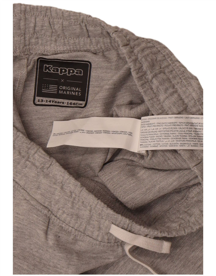 Pantaloncini Sportivi Kappa Bambino 13-14 Anni Cotone Grigio