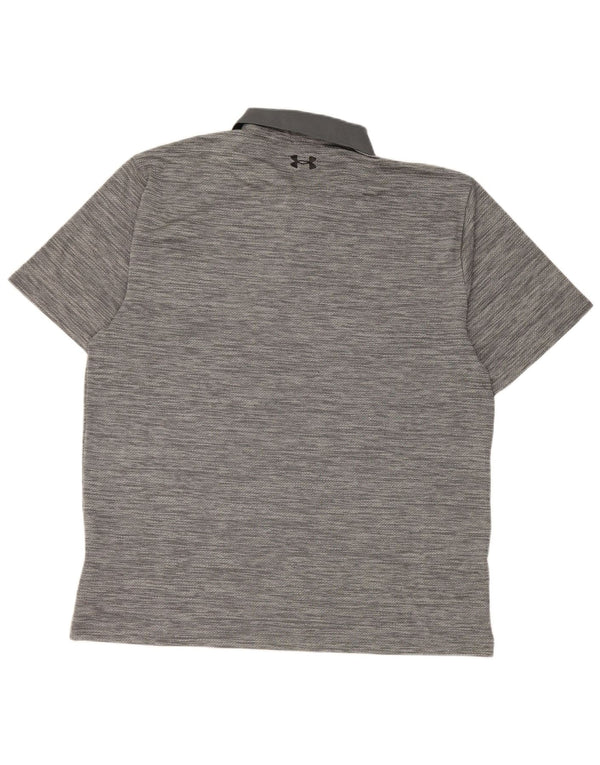 Polo da uomo Under Armour XL poliestere screziato grigio