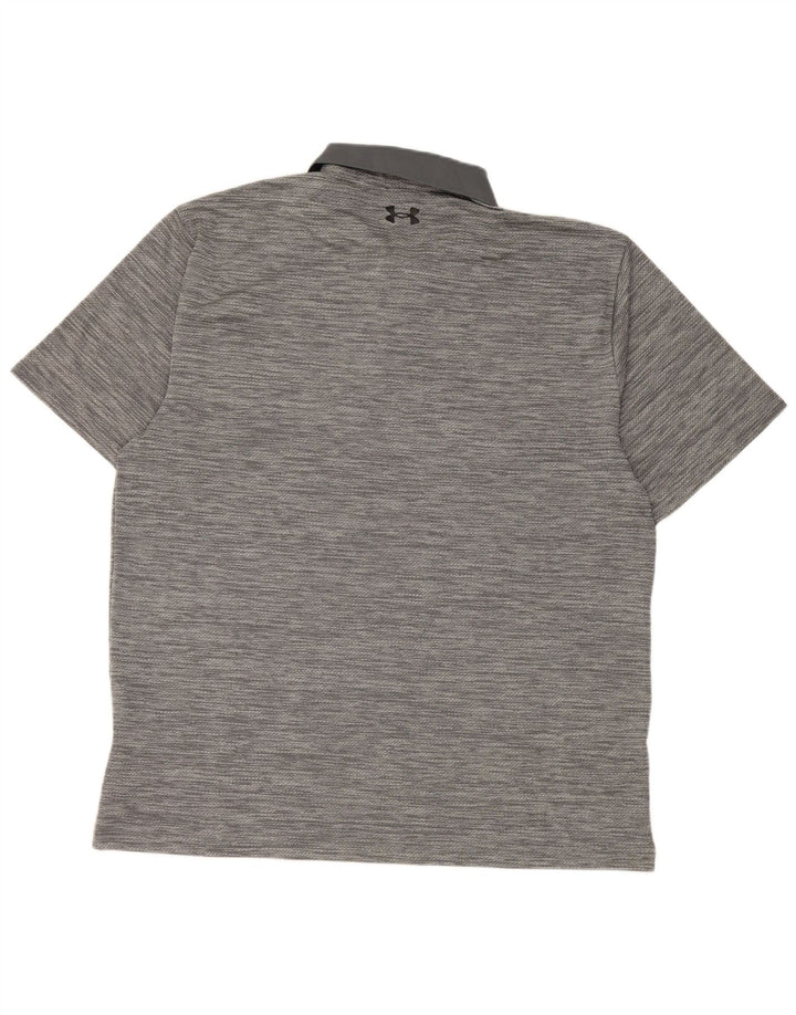 Polo da uomo Under Armour XL poliestere screziato grigio