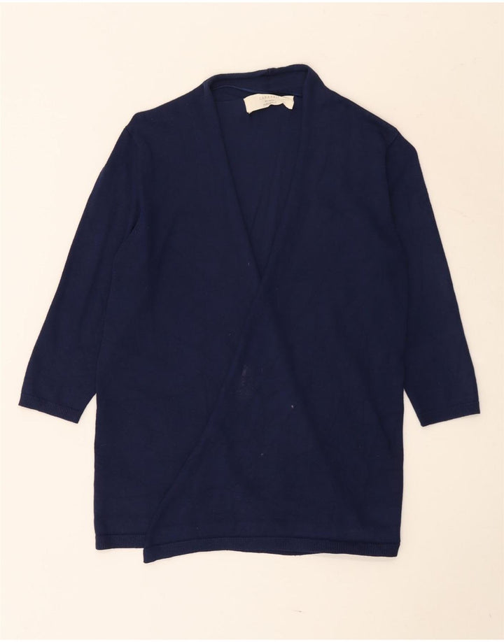 Maglione cardigan aperto con maniche a 3/4 Zara da donna UK 12 medio blu navy