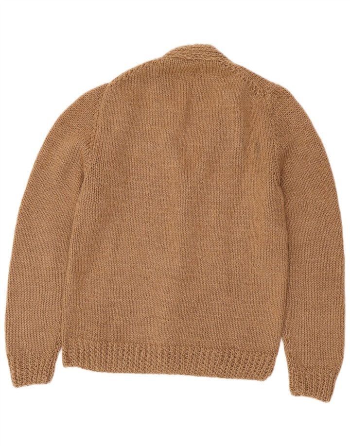 Maglione cardigan da uomo vintage XS marrone