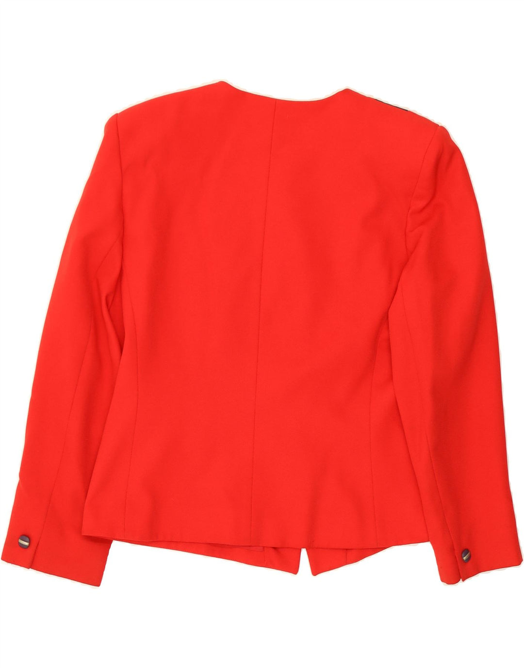 VINTAGE Womens 3 Button Blazer Jacket US 14 XL Red Colourblock Vintage Vintage and Second-Hand Vintage from Messina Hembry 