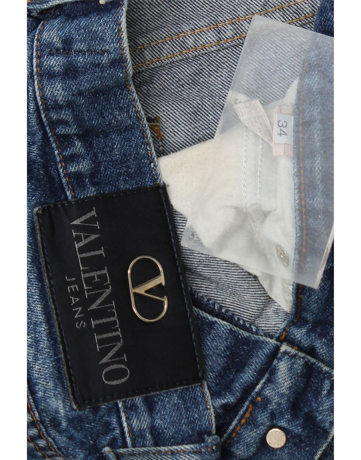 Jeans dritti da donna Valentino W34 L31 cotone blu