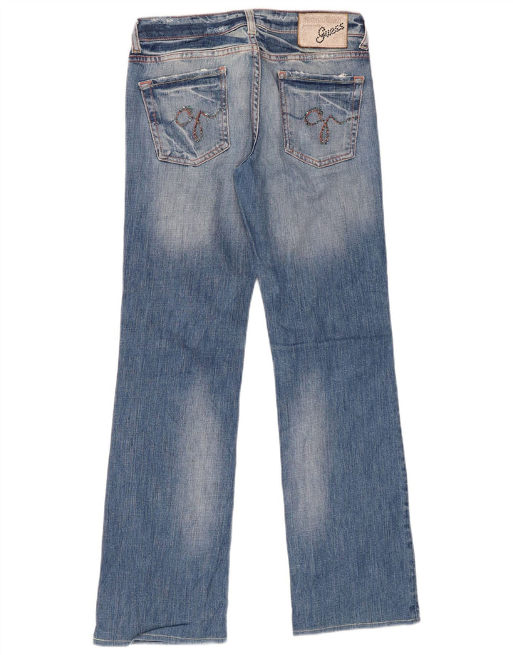 Jeans dritti da donna GUESS W26 L29 cotone blu