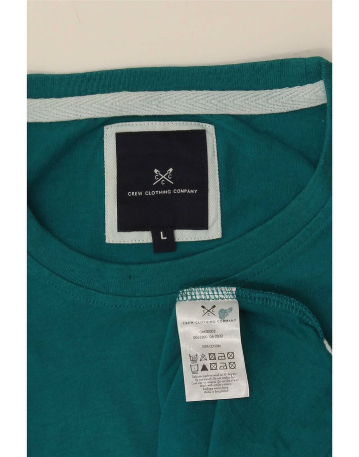 Crew Clothing T-shirt da uomo Top Large in cotone turchese