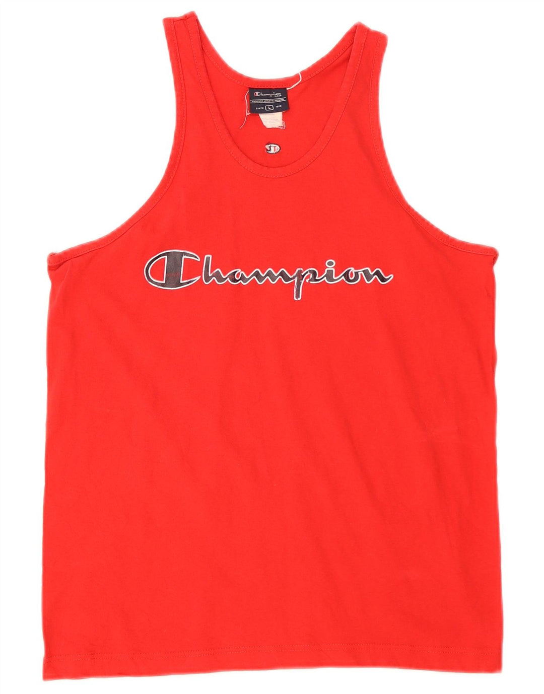 Canotta grafica da donna Champion UK 16 grande cotone rosso