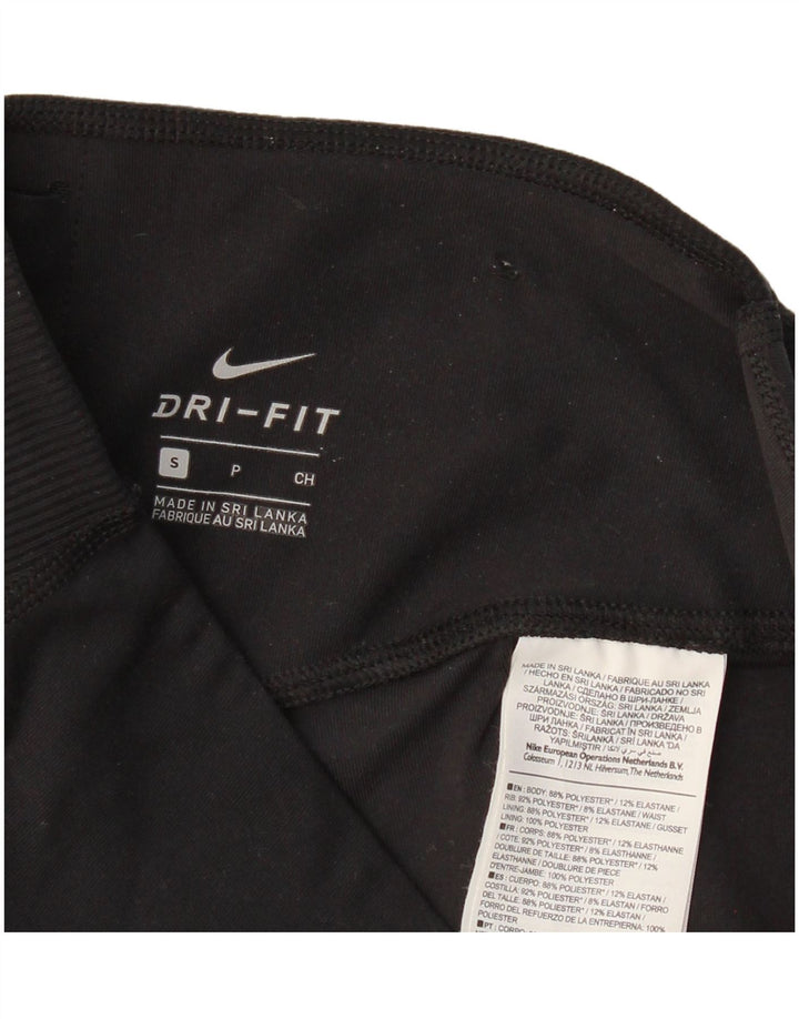 NIKE Womens Dri Fit Tracksuit Trousers Joggers UK 8 Small  Black Polyester