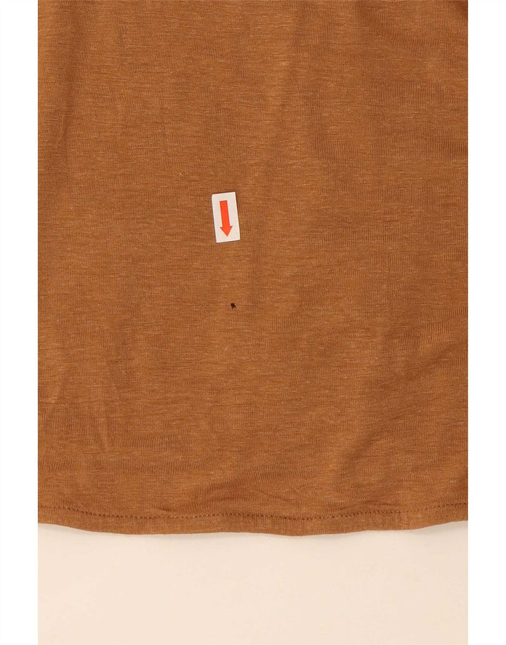 Top Benetton da donna con spalle scoperte oversize UK 14 Viscosa beige medio