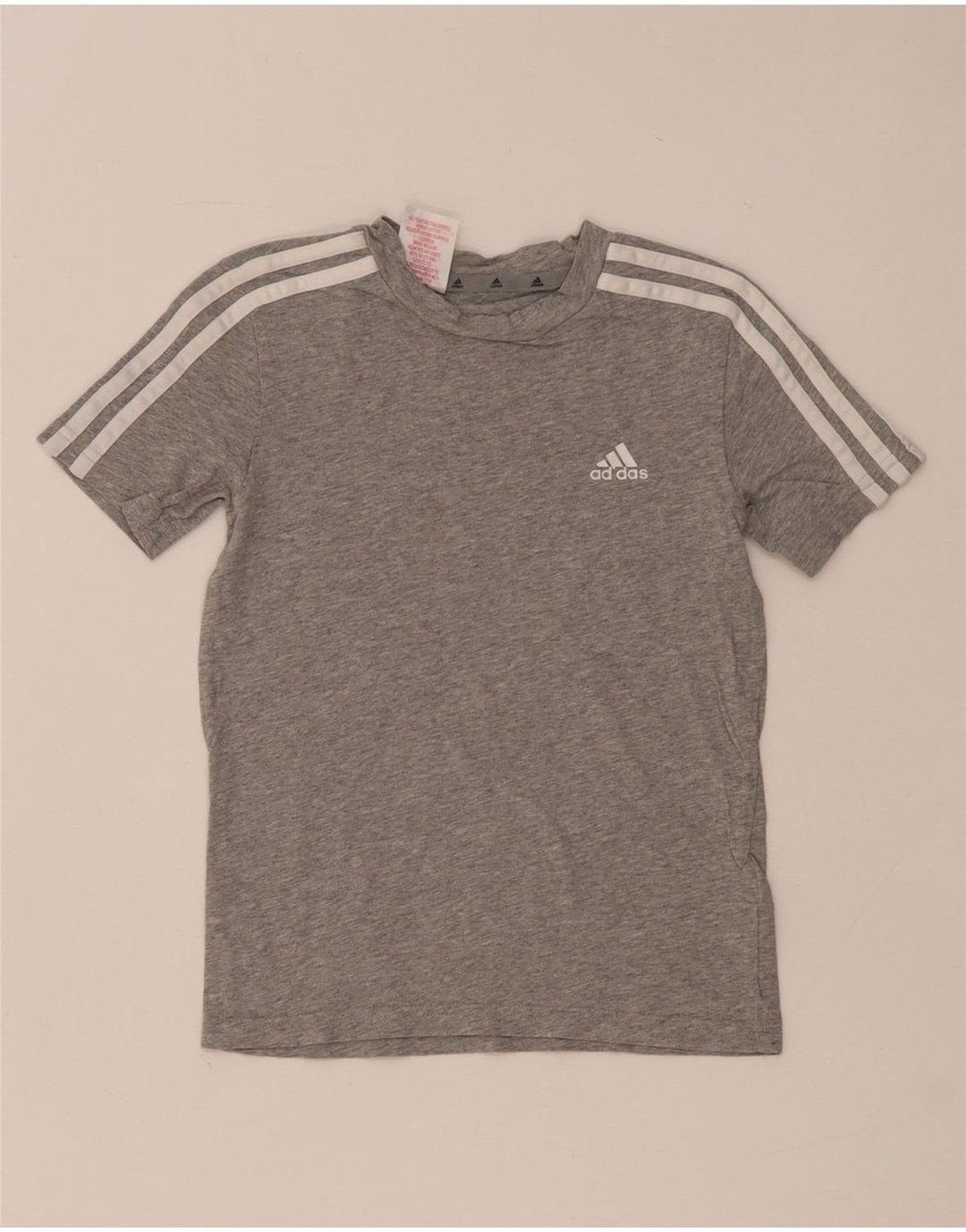 T-shirt grafica da ragazzo Adidas Top 7-8 anni in cotone grigio