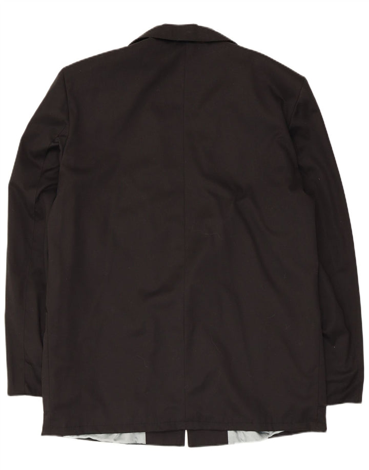 Giacca blazer vintage da uomo a 1 bottone UK 40 grande nera
