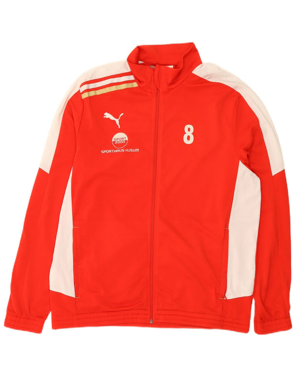 Giacca da tuta grafica da uomo Puma XL Poliestere color block rosso