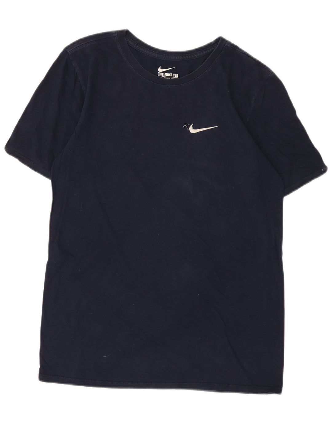 T-shirt Nike da uomo dal taglio atletico, piccola, in cotone blu navy