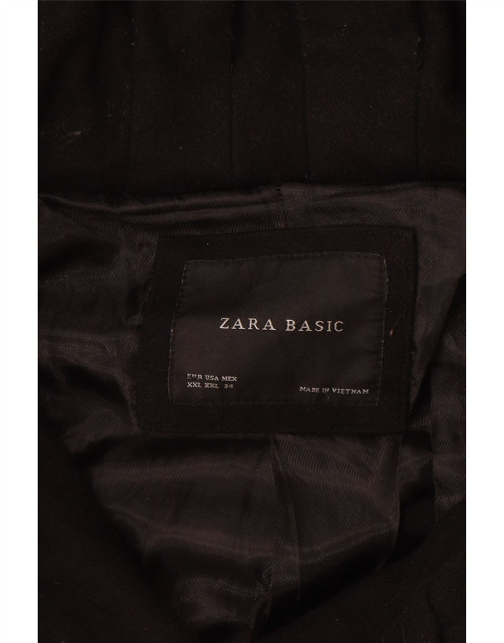 Cappotto Zara da donna UK 20 2XL lana nera
