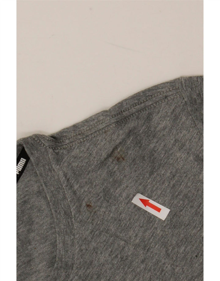 T-shirt da uomo Puma Top in cotone grigio medio