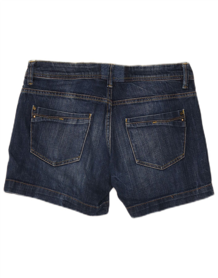 Pantaloncini di jeans vintage da donna W32 grandi in cotone blu