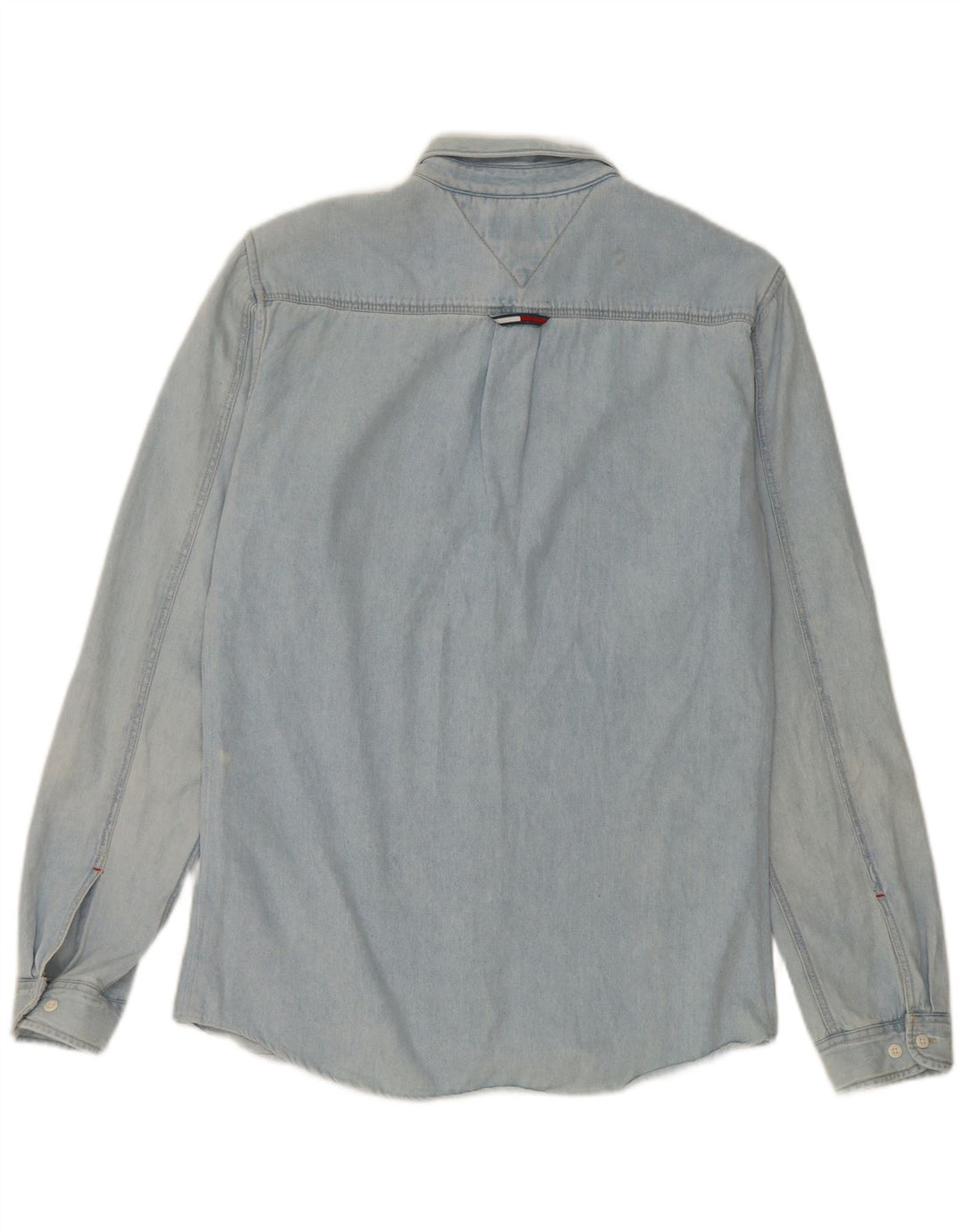 Camicia di jeans vestibilità regolare da uomo Tommy Hilfiger in cotone blu medio