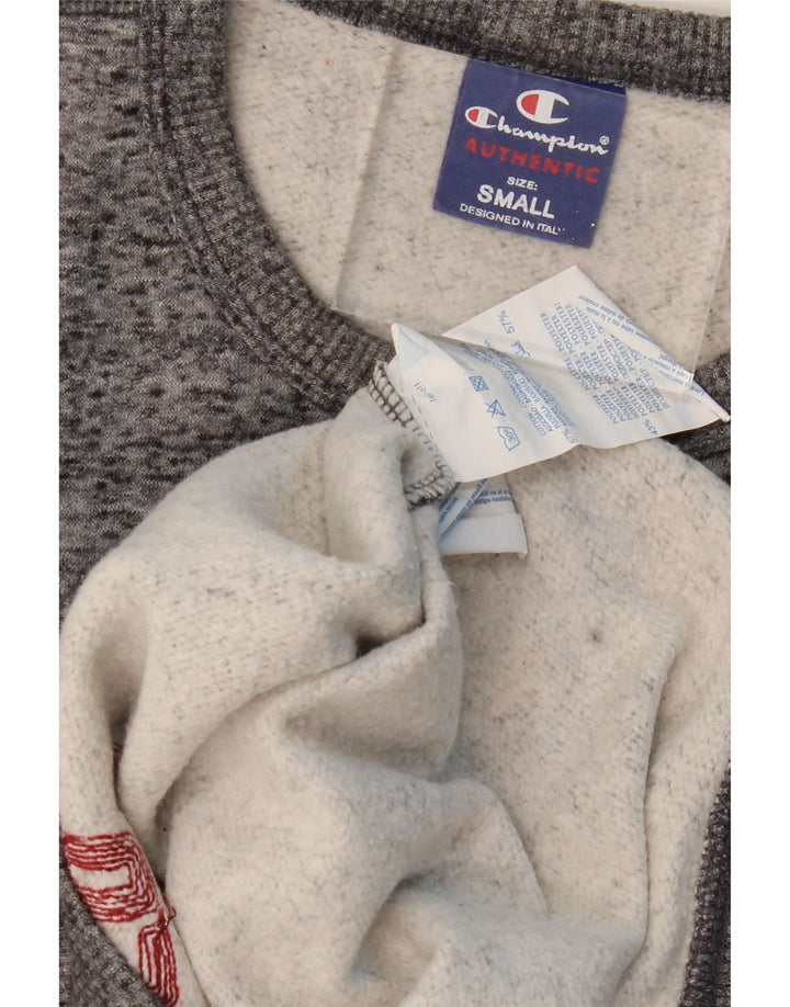 CHAMPION Felpa con grafica da uomo Maglione piccolo cotone chiazzato grigio