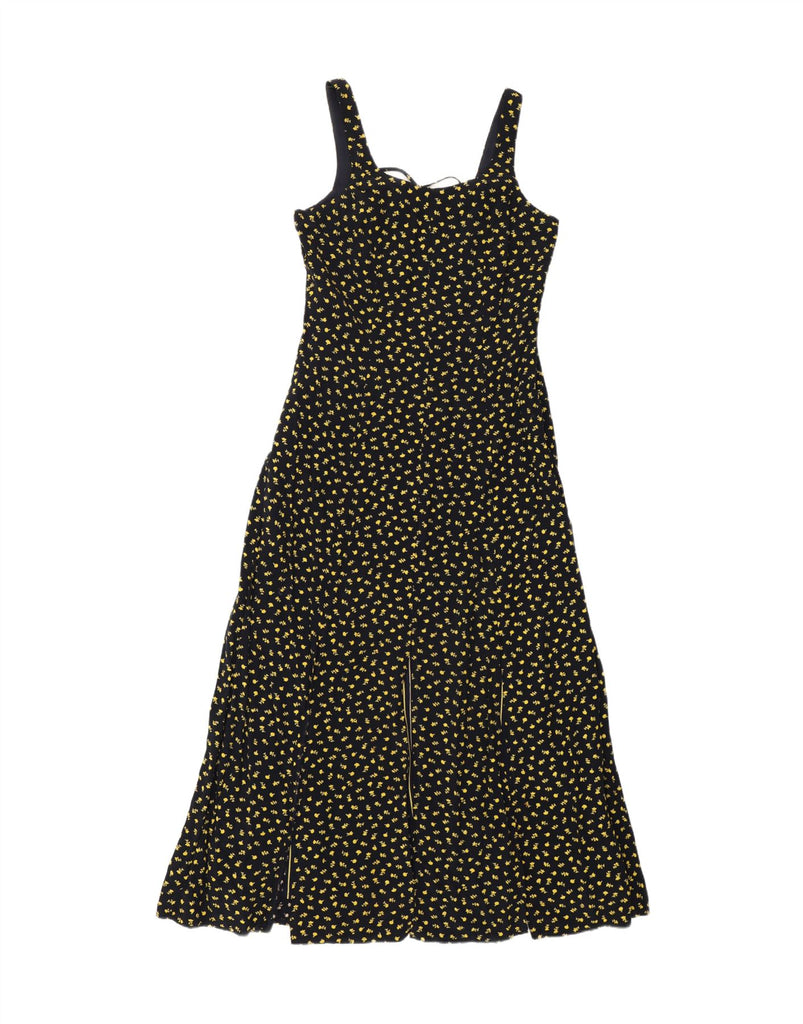 JOSEPH RIBKOFF Womens Sleeveless Maxi Dress UK 14 Large  Navy Blue Floral Vintage Joseph Ribkoff and Second-Hand Joseph Ribkoff from Messina Hembry 