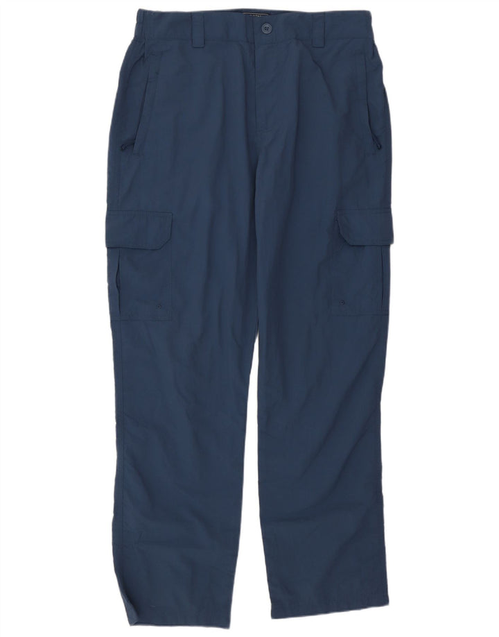 Pantaloni cargo dritti da uomo Mountain Warehouse W34 L29 nylon blu navy