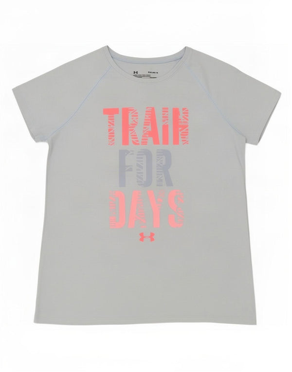 Maglietta grafica Under Armour per ragazze Heat Gear 11-12 anni, grande blu