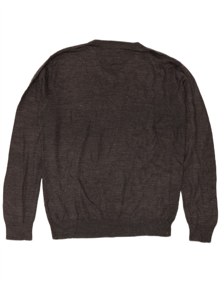 PIERRE CARDIN Maglione da uomo con scollo a V Acrilico grigio medio