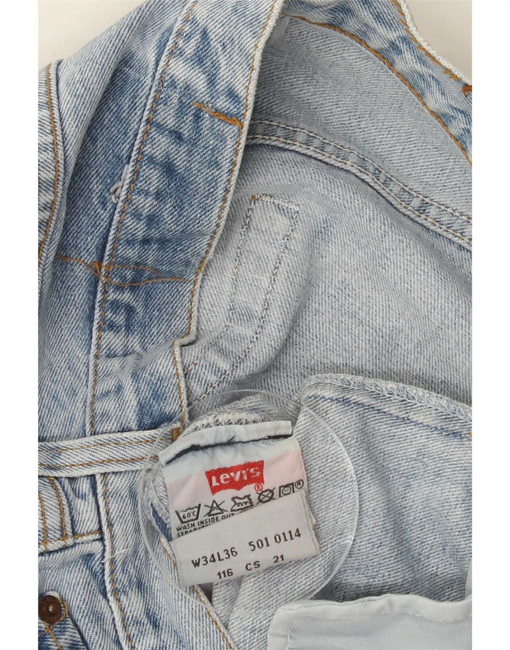 Jeans dritti da uomo Levi's W34 L36 in cotone blu