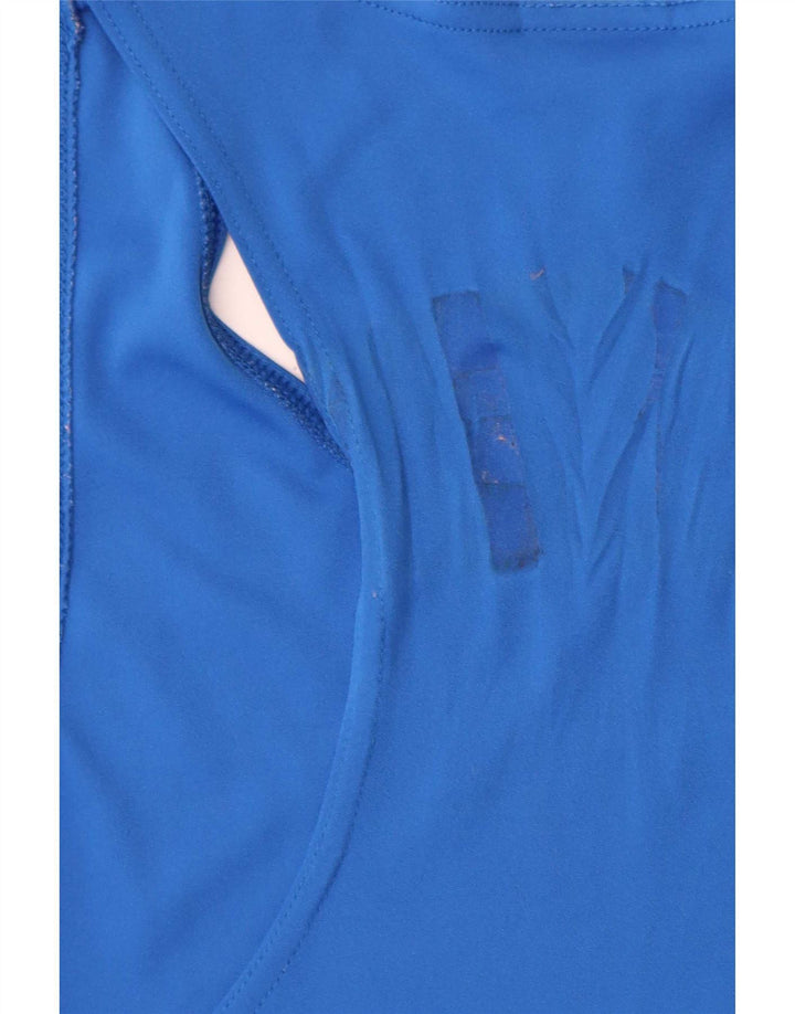 Canotta Adidas da uomo in poliestere blu medio