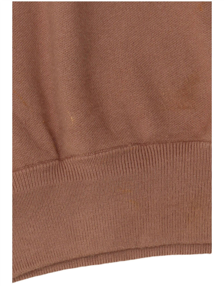 Maglione corto con cappuccio da donna Zara UK 14 Viscosa beige medio