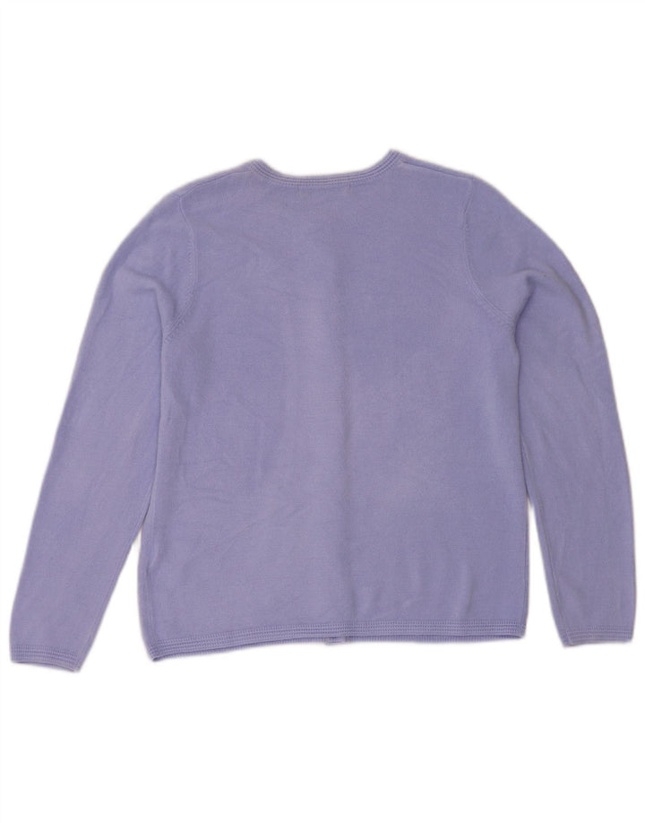 Maglione cardigan da donna Marks & Spencer UK 10 piccolo acrilico viola