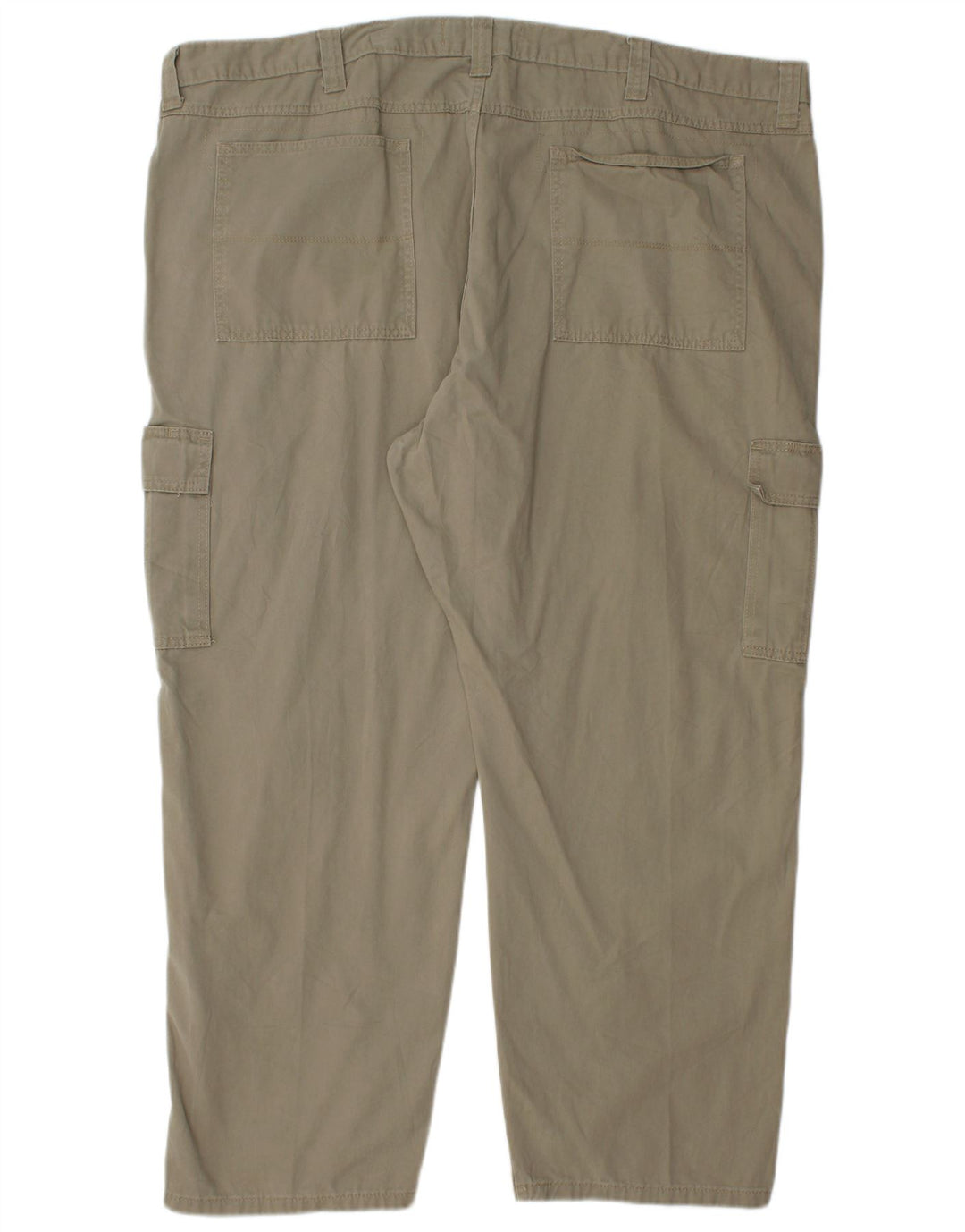 Pantaloni cargo dritti autentici da uomo WRANGLER W48 L30 cotone kaki