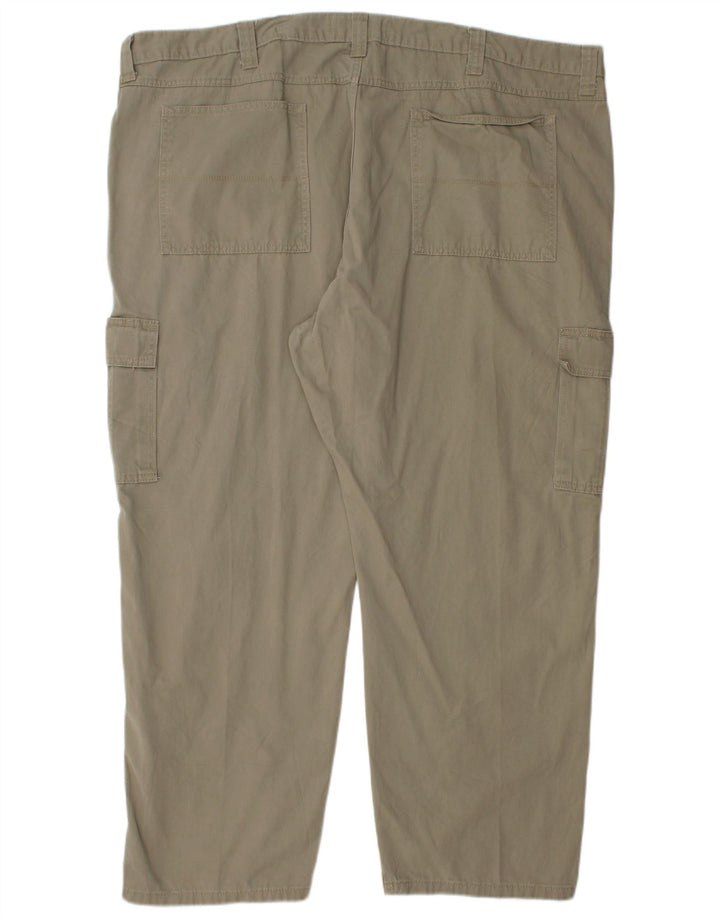 Pantaloni cargo dritti autentici da uomo WRANGLER W48 L30 cotone kaki