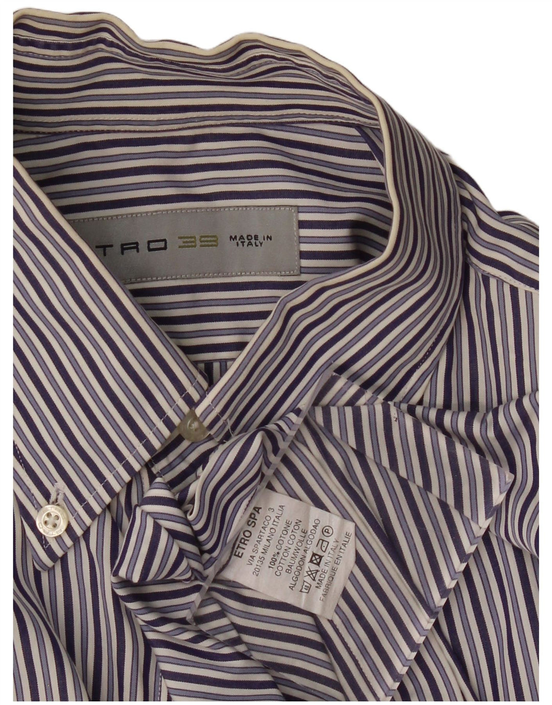 Camicia Uomo Etro Small Gessato Blu