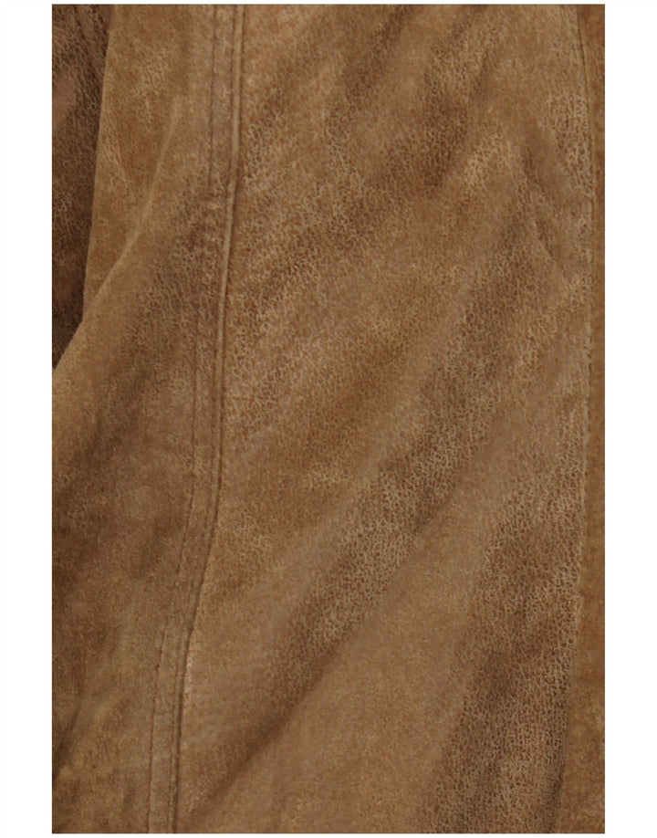 MONTGOMERY Giubbotto in shearling da uomo UK 44 2XL Pelle marrone