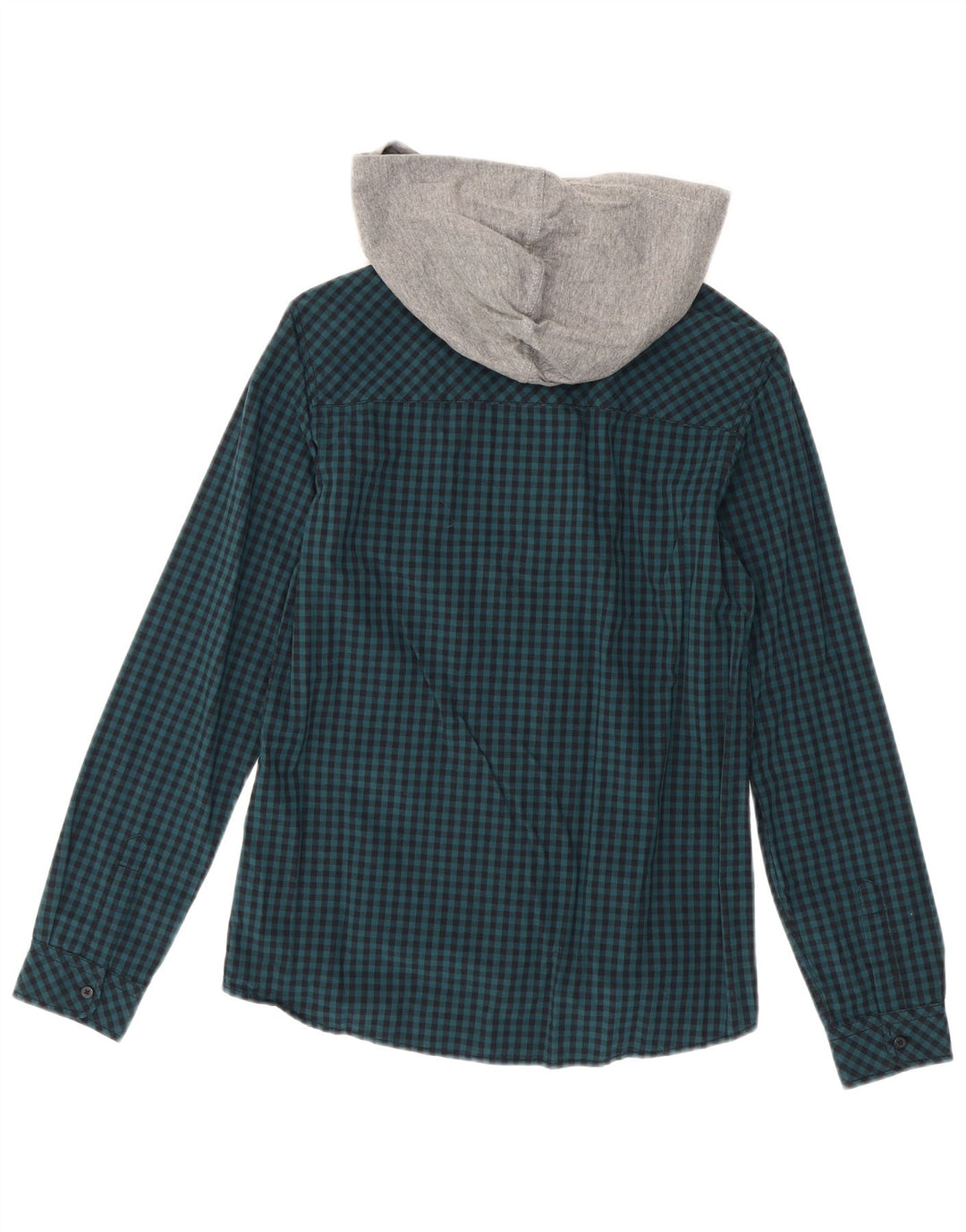 Camicia con cappuccio da uomo Benetton Small Blue Gingham