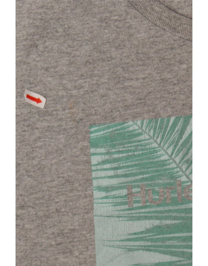 HURLEY Mens Graphic T-Shirt Top Large Grey Cotton Vintage Hurley and Second-Hand Hurley from Messina Hembry 