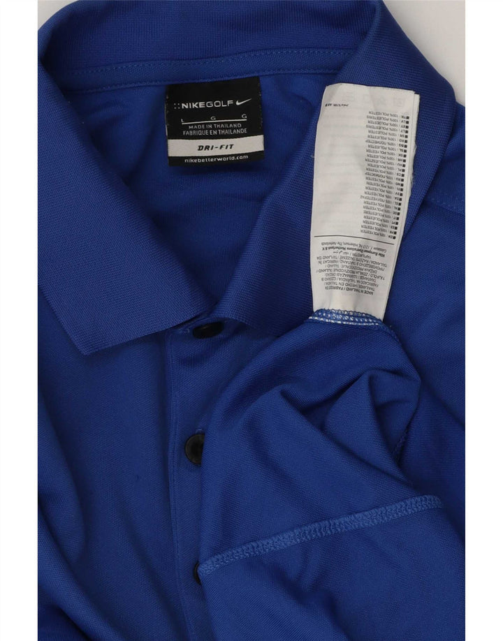 Polo Nike da uomo Dri Fit grande blu in poliestere