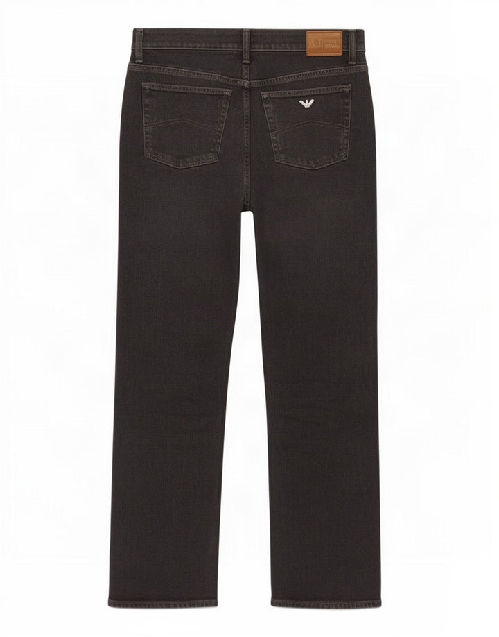 Jeans dritti da donna Armani W34 L31 cotone grigio