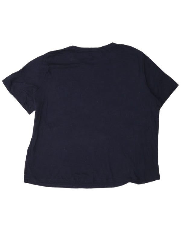 T-shirt da donna Ralph Lauren Top UK 20 2XL cotone blu navy