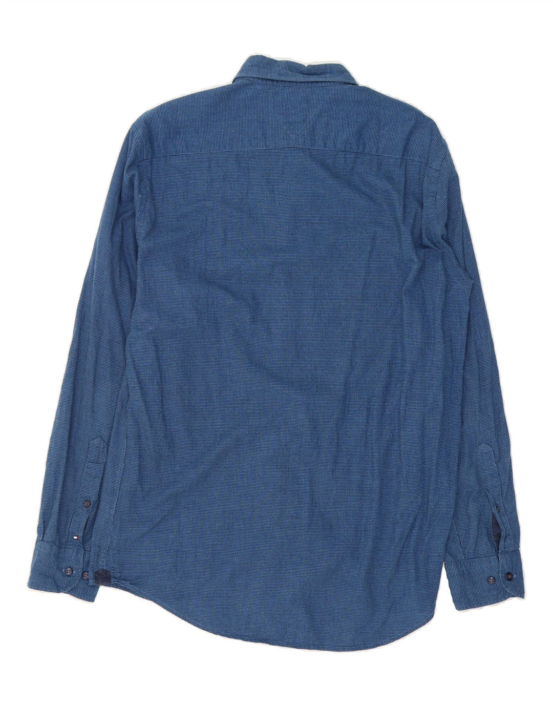 TOMMY HILFIGER Mens New York Fit Flannel Shirt Medium Navy Blue Vintage Tommy Hilfiger and Second-Hand Tommy Hilfiger from Messina Hembry 